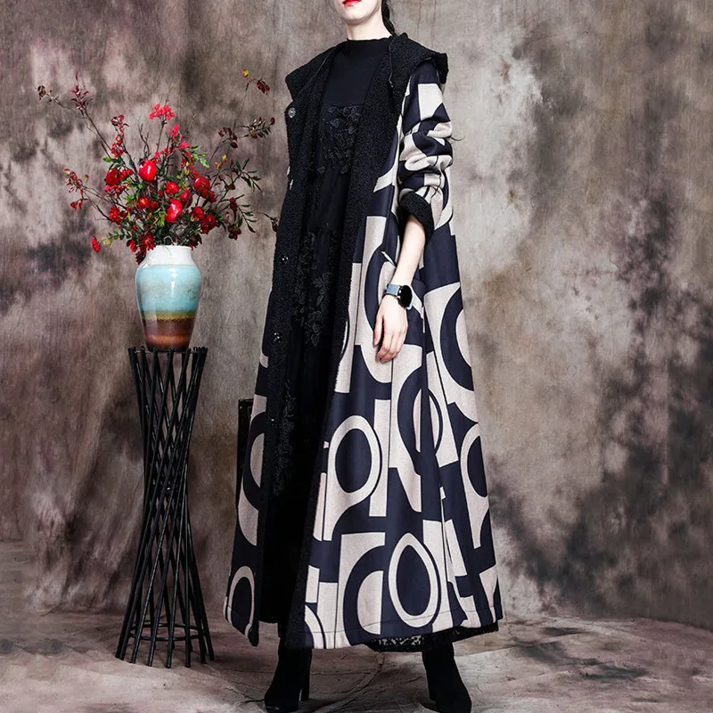 Autumn And Winter Original Folk-Custom Women's Thicken Windbreaker Large Size Loose Over the Knee Hooded Lamb Wool Warm Coat
Autumn And Winter Original Folk-Custom Women's Thicken Windbreaker Large Size Loose Over the Knee Hooded Lamb Wool Warm Coat