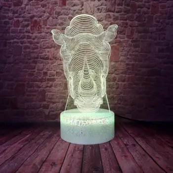 Flashing 3D Illusion LED Desk Nightlight Colorful Changing Sleeping Light Rhinoceros Animal Figure Model Toys
Flashing 3D Illusion LED Desk Nightlight Colorful Changing Sleeping Light Rhinoceros Animal Figure Model Toys