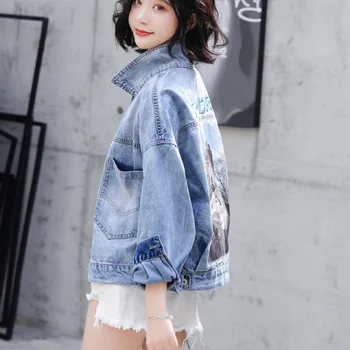 Timis Li Loose Jean Jackets Women Casual Retro Coats Solid Turn-down Collar Denim Jacket Jeans Coats Oversize Female Outwear 
Timis Li Loose Jean Jackets Women Casual Retro Coats Solid Turn-down Collar Denim Jacket Jeans Coats Oversize Female Outwear