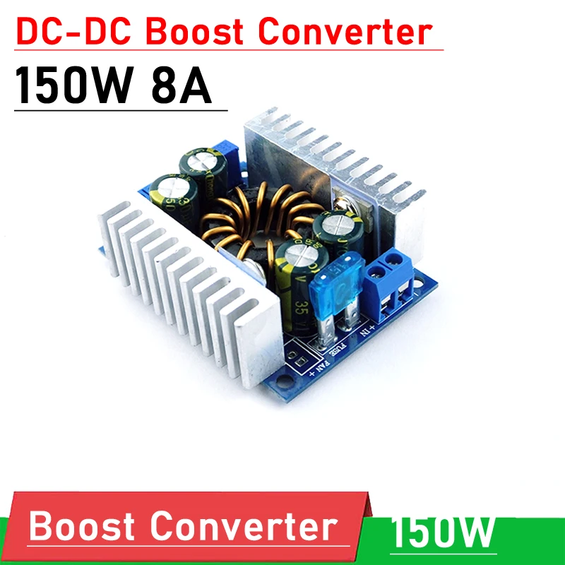 

150W 8A DC-DC Boost Converter 10-32V Step-up to 9-46V 12V 15V 19V 24V 36V power supply Voltage Regulator Module Car Battery