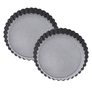 12 Inch Non-Stick Tart Quiche Flan Pan Molds Round, 2 Pack Removable Loose Bottom Fluted Heavy Duty Pie Pizza Pan
12 Inch Non-Stick Tart Quiche Flan Pan Molds Round, 2 Pack Removable Loose Bottom Fluted Heavy Duty Pie Pizza Pan