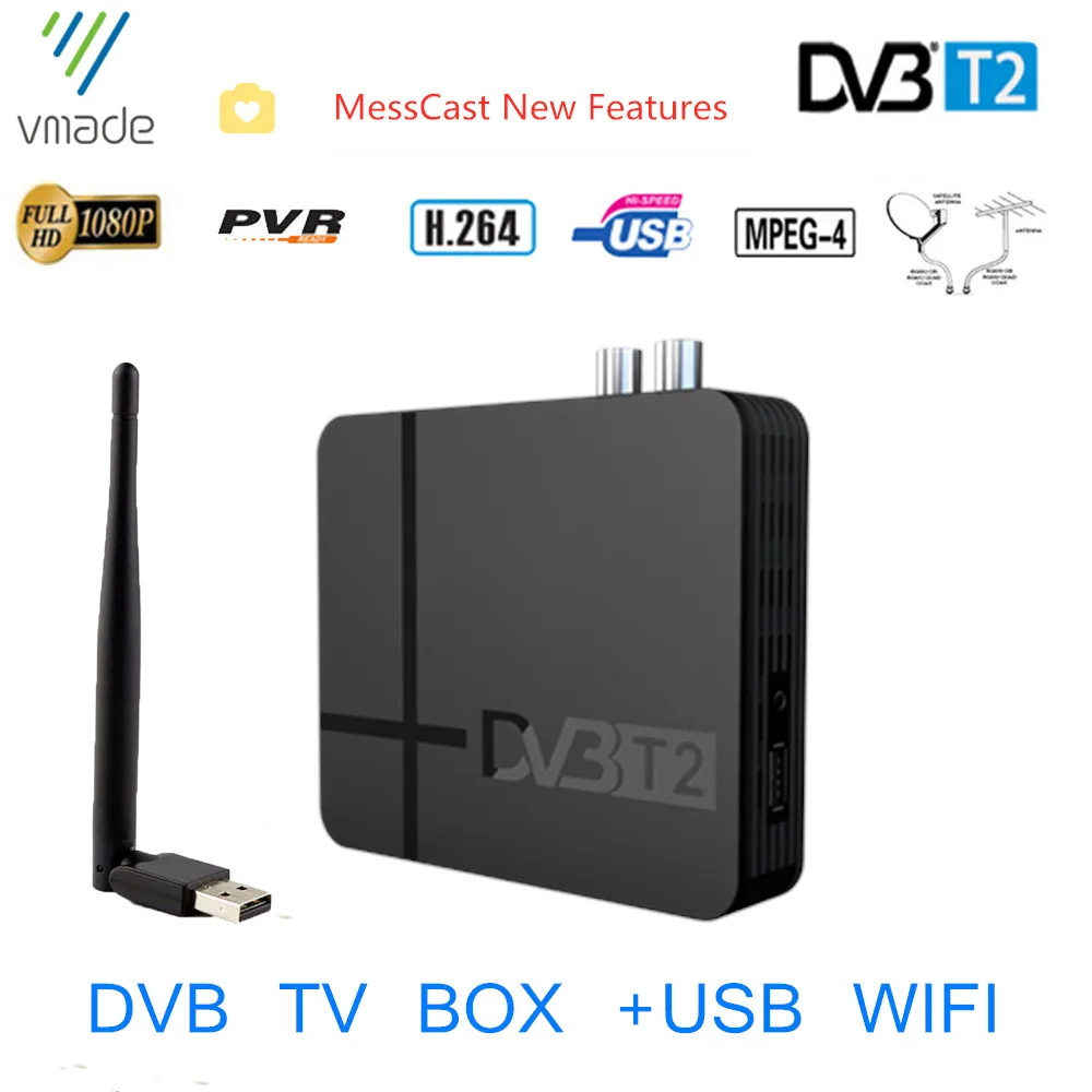 DVB T2 HD digital terrestrial receiver supports Youtube DVB-T2 set-top box TV tuner supports MessCast, USB WIFI
DVB T2 HD digital terrestrial receiver supports Youtube DVB-T2 set-top box TV tuner supports MessCast, USB WIFI