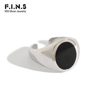 F.I.N.S Minimalism 925 Sterling Silver Rings For Women Black Enamel Adjustable Finger Ring Simple Mens Ring Silver 925 Jewelry
F.I.N.S Minimalism 925 Sterling Silver Rings For Women Black Enamel Adjustable Finger Ring Simple Mens Ring Silver 925 Jewelry