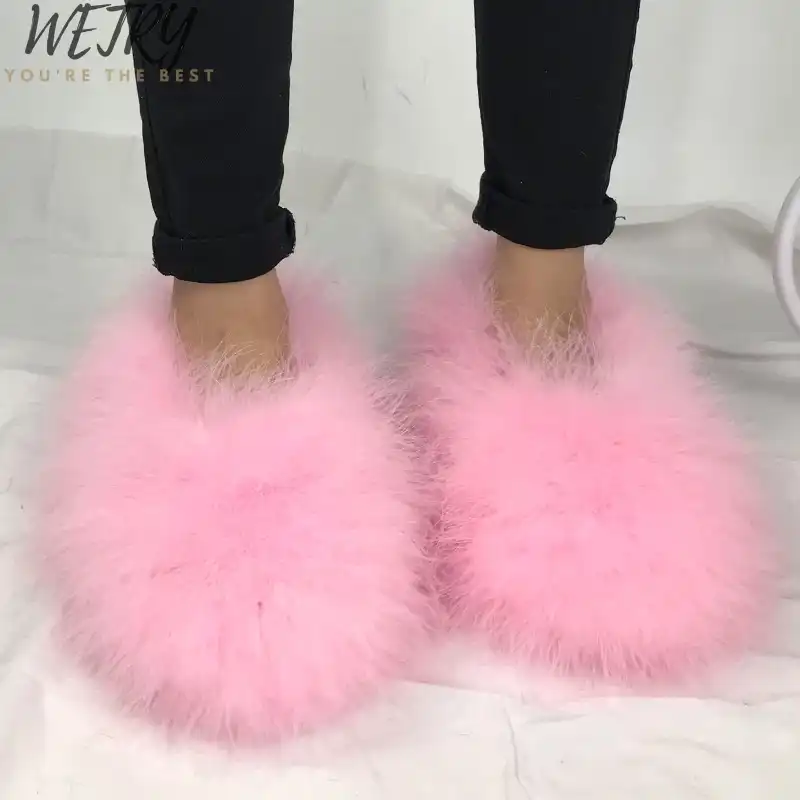 ostrich fur boots
