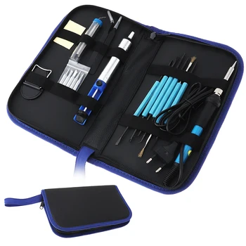 19pcs/set 110~220V 60W Adjustable Temperature Electric Soldering Iron Kit Repair Hand Tools with Toolkit for Electric Welding
19pcs/set 110~220V 60W Adjustable Temperature Electric Soldering Iron Kit Repair Hand Tools with Toolkit for Electric Welding