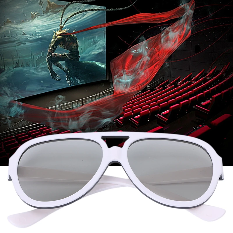 Universal Circular Passive Polarized 3D Glasses For TV Real 3D Cinema 0.42mm