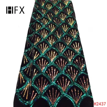 HFX African Nigerian Sequins Lace Fabric 2019 mesh Tulle Lace Fabric High Quality french Sequins Lace Embroidered Wedding H2437
HFX African Nigerian Sequins Lace Fabric 2019 mesh Tulle Lace Fabric High Quality french Sequins Lace Embroidered Wedding H2437