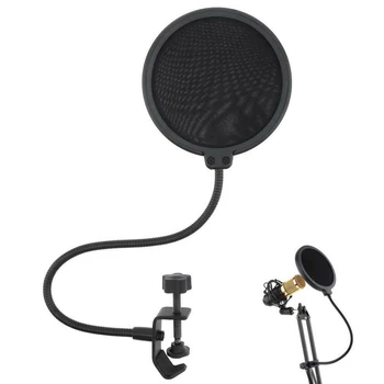 Double Layer Studio Microphone Wind Screen Cover Adjustable Gooseneck Shield Filter DU55
Double Layer Studio Microphone Wind Screen Cover Adjustable Gooseneck Shield Filter DU55