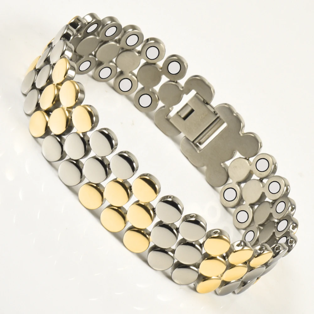 Фото Ювелирные изделия Wollet простой дизайн Титановый магнитный браслет для мужчин