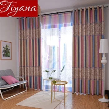 Colorful Stripes Curtain for Kids Princess Room Blackout Curtain Drape Jacquard Window Bedroom Sheer Print Voile Fabric X055 #40
Colorful Stripes Curtain for Kids Princess Room Blackout Curtain Drape Jacquard Window Bedroom Sheer Print Voile Fabric X055 #40