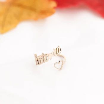 Custom Hollow out Heart Name Ring Adjustable Size Stainless Steel Rose Gold Personalized Wedding Rings For Women Jewelry Gifts
Custom Hollow out Heart Name Ring Adjustable Size Stainless Steel Rose Gold Personalized Wedding Rings For Women Jewelry Gifts