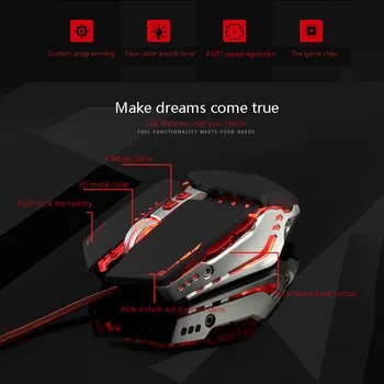 4-Color Backlight Adjustable USB Wired Gaming Mouse 7-Button Optical LED Computer Gaming Mouse For PC Laptop Gamers
4-Color Backlight Adjustable USB Wired Gaming Mouse 7-Button Optical LED Computer Gaming Mouse For PC Laptop Gamers