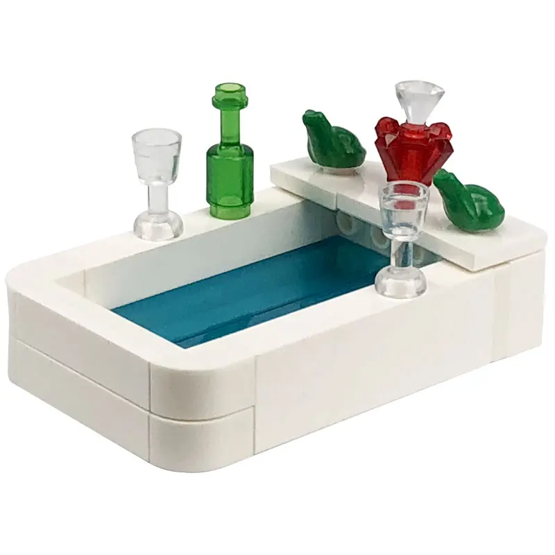 Compatible for Legoing MOC Bathtub with Wine Building Blocks Bricks Toys for Children DIY Small Scene Parts Kids Learning Gifts
Compatible for Legoing MOC Bathtub with Wine Building Blocks Bricks Toys for Children DIY Small Scene Parts Kids Learning Gifts