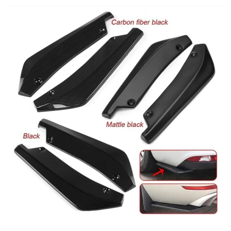 2Pcs Universal Car Rear Bumper Lip Spoiler Canards Wrap Angle Scratch Protector Diffusers ABS Car Exterior Parts
2Pcs Universal Car Rear Bumper Lip Spoiler Canards Wrap Angle Scratch Protector Diffusers ABS Car Exterior Parts