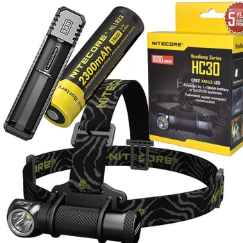 NITECORE HC30 HC30W Headlamp CREE XM-L2 U2 1000LM Waterproof Flashlight Torch with 18650 2300mAh Rechargeable Battery + charger
NITECORE HC30 HC30W Headlamp CREE XM-L2 U2 1000LM Waterproof Flashlight Torch with 18650 2300mAh Rechargeable Battery + charger