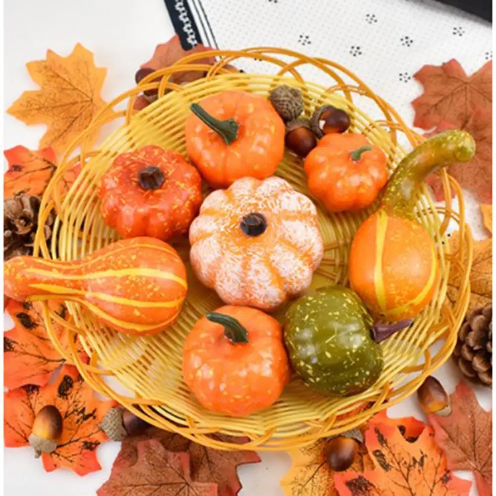 50pcs Simulation Pumpkin Autumn Artificial Mini Pumpkin Leaves Acorns Berries Decor Kit Shooting Prop For Halloween Thanksgiving
50pcs Simulation Pumpkin Autumn Artificial Mini Pumpkin Leaves Acorns Berries Decor Kit Shooting Prop For Halloween Thanksgiving