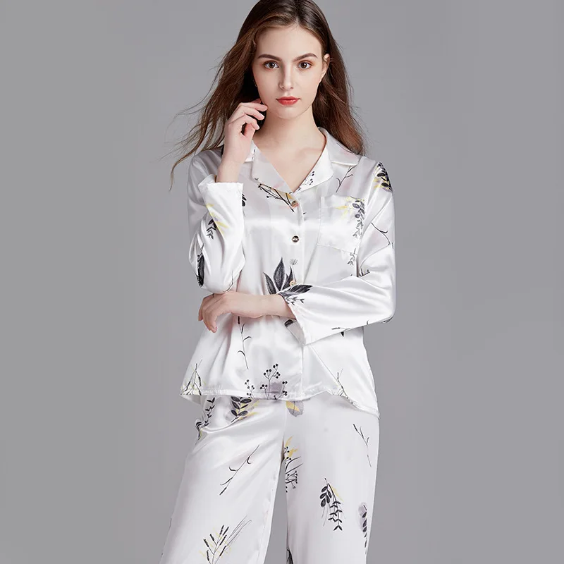 Women's Pajamas Sets Faux Clothes Nightgown Suit Loose Ho Long Loose Home Sleeve Pants Summer Thin Large Size Silk Spring Autum
Women's Pajamas Sets Faux Clothes Nightgown Suit Loose Ho Long Loose Home Sleeve Pants Summer Thin Large Size Silk Spring Autum
