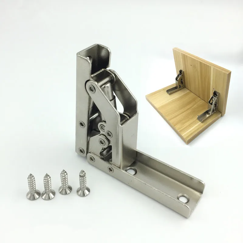 1 Pair 2pcs of stainless steel 90 degree folding hinge bracket hidden table holder hinge furniture accessories
1 Pair 2pcs of stainless steel 90 degree folding hinge bracket hidden table holder hinge furniture accessories