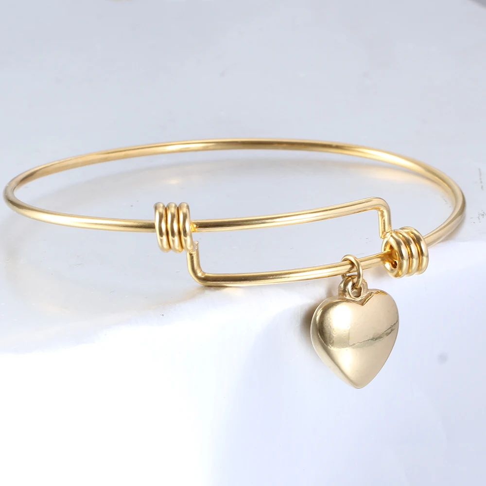 Stainless Steel DIY Heart Charm Bracelets & B 50-65mm Jewelry Finding Supplies Expandable Adjustable Wire Bangle Wholesale
Stainless Steel DIY Heart Charm Bracelets & B 50-65mm Jewelry Finding Supplies Expandable Adjustable Wire Bangle Wholesale