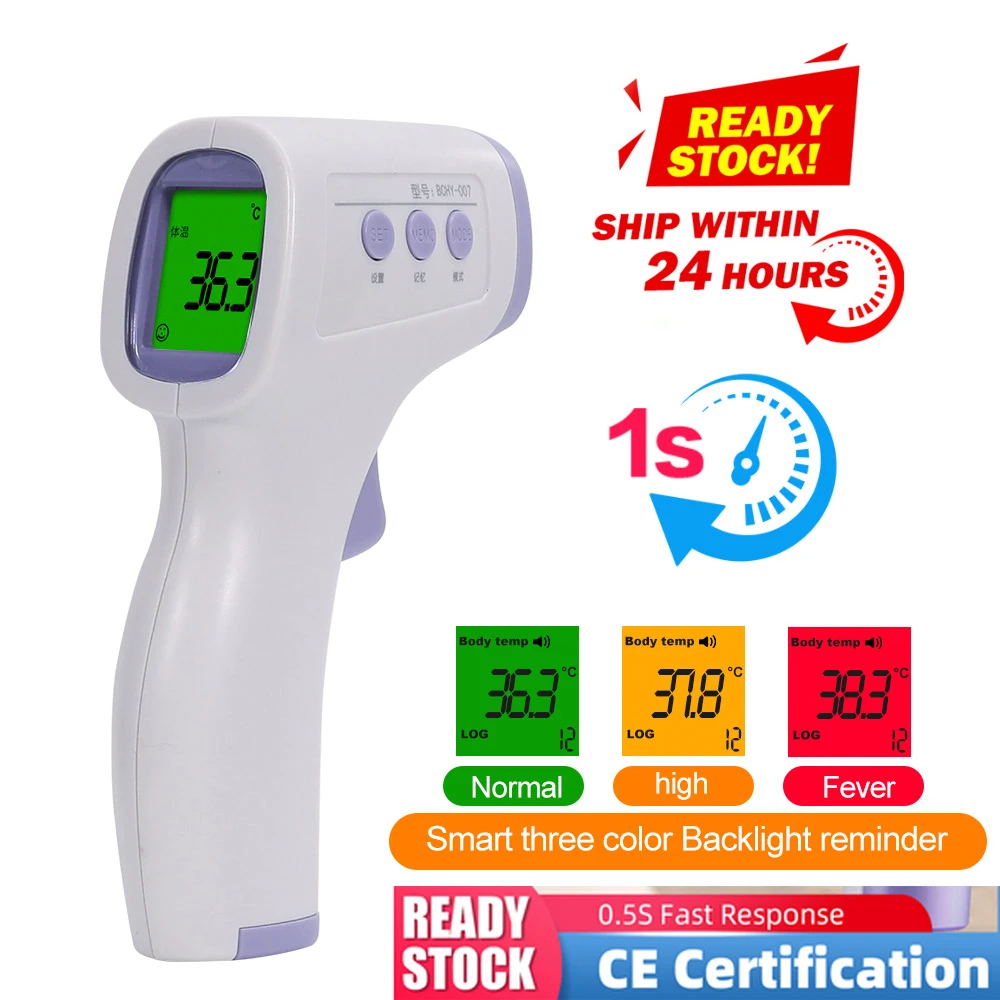 Digital Laser Infrared Thermometer Non Contact Forehead Body Pyrometer Muti-fuction LCD Temperature Measurement For Baby Adult
Digital Laser Infrared Thermometer Non Contact Forehead Body Pyrometer Muti-fuction LCD Temperature Measurement For Baby Adult