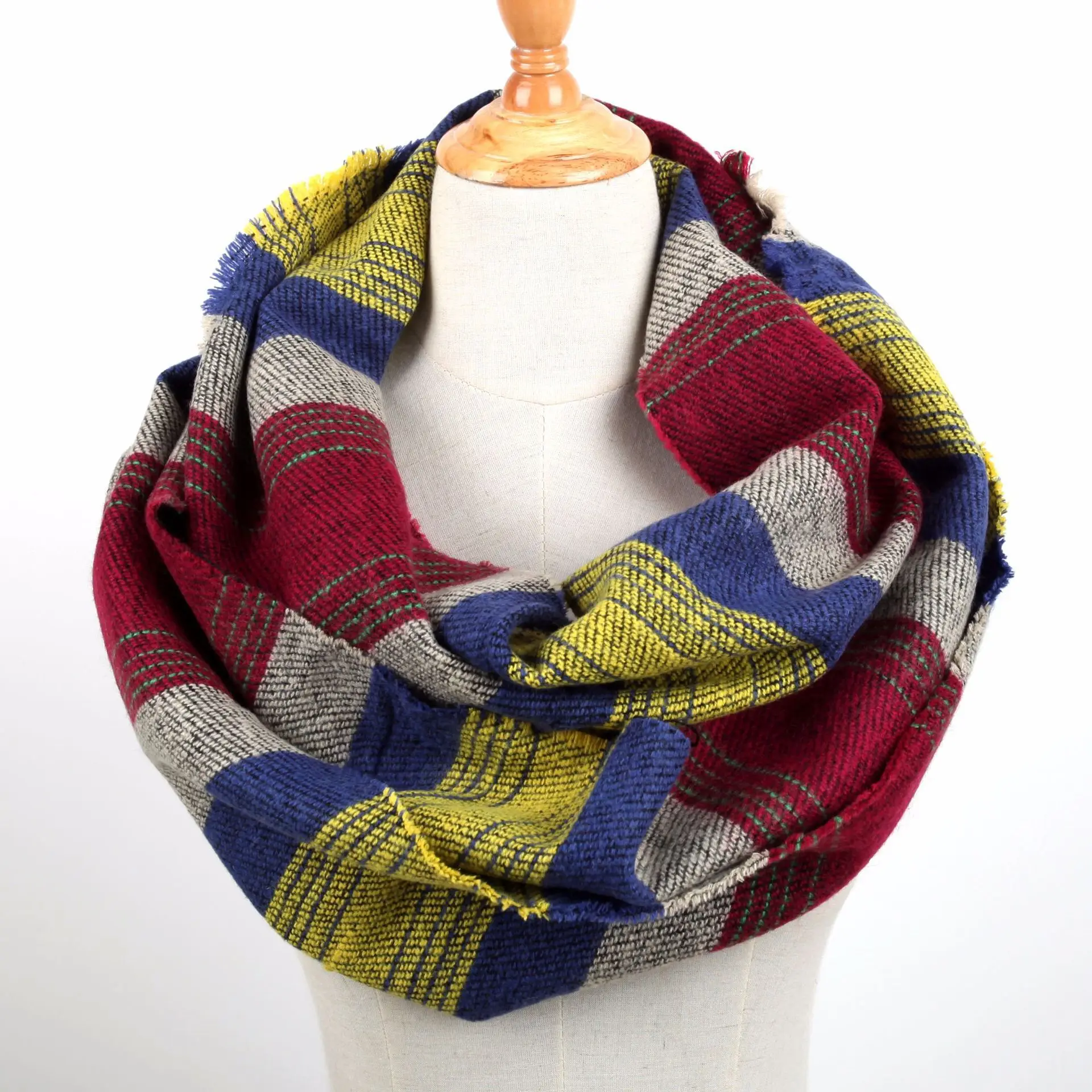 New Style Scarf Faux Cashmere Acrylic Bandana Stripes Gradient Loop Yarn Students Infinity Scarf
New Style Scarf Faux Cashmere Acrylic Bandana Stripes Gradient Loop Yarn Students Infinity Scarf