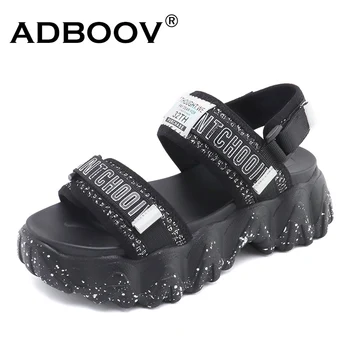 ADBOOV New Thick Sole Women Sandals Fashion Platform Chunky Sandals Female Summer Shoes Black White
ADBOOV New Thick Sole Women Sandals Fashion Platform Chunky Sandals Female Summer Shoes Black White