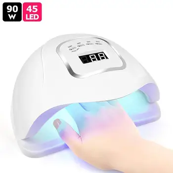 COSCELIA 90W Dual UV LED Nail Lamp With Sensor 5 Time Setting 45Pcs Led Beads Lamp For Gel Nail Polish Dryer For Nail Manicure
COSCELIA 90W Dual UV LED Nail Lamp With Sensor 5 Time Setting 45Pcs Led Beads Lamp For Gel Nail Polish Dryer For Nail Manicure