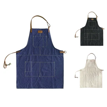 Fashion Nordic Style Whole Cotton Unisex Leather Denim Apron Coffee Shops Work Cleaning Aprons For Woman Kitchen Baking
Fashion Nordic Style Whole Cotton Unisex Leather Denim Apron Coffee Shops Work Cleaning Aprons For Woman Kitchen Baking
