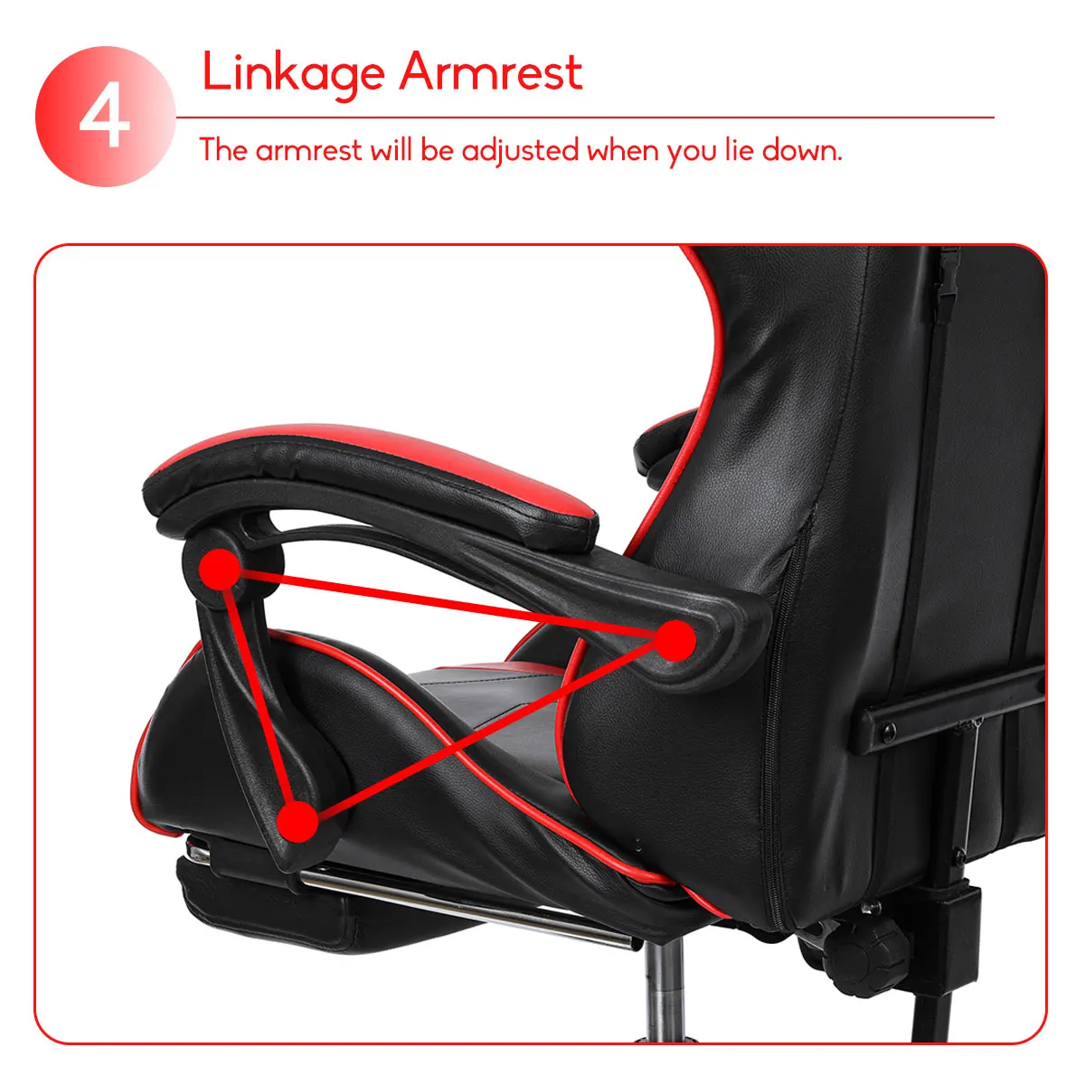 Wcg Gaming Chair PVC Household Armchair Ergonomic Computer Chair Office Chairs Lift and Swivel Function Adjustable Footrest Wcg Gaming Chair PVC Household Armchair Ergonomic Computer Chair Office Chairs Lift and Swivel Function Adjustable Footrest