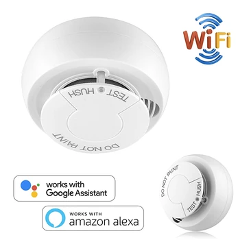 Wifi Smoke Detector Smart Fire Alarm Sensor Wireless Security System Smart Life Tuya APP Control Smart Home
Wifi Smoke Detector Smart Fire Alarm Sensor Wireless Security System Smart Life Tuya APP Control Smart Home