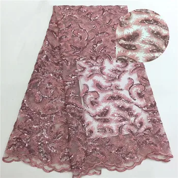 Latest nigeria Lace Fabric With Sequins 2019 Nigerian African Lace High Quality French Sequins Lace Fabric For Wedding dress 
Latest nigeria Lace Fabric With Sequins 2019 Nigerian African Lace High Quality French Sequins Lace Fabric For Wedding dress