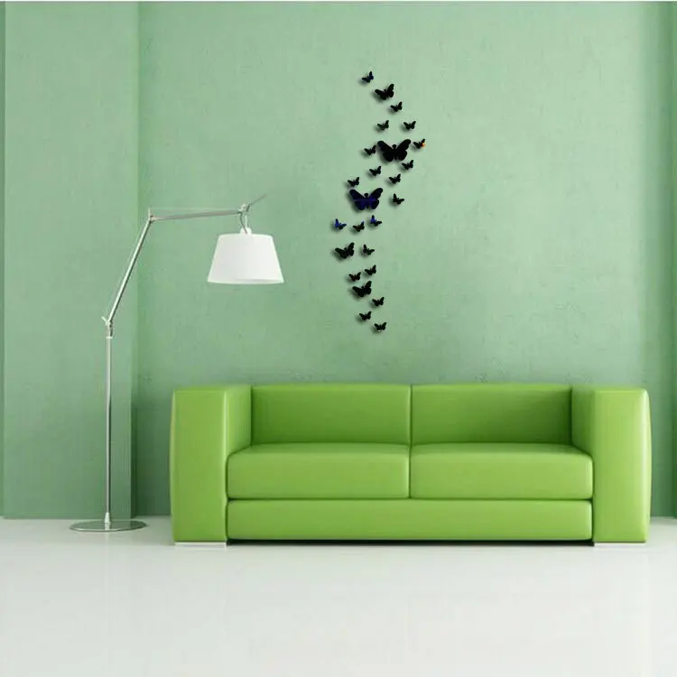 Waliicorners 25pcs butterfly Mirror Wall Sticker 3D DIY Acrylic Wall Decor Art Wall Stickers Decal Waliicorners Home Room Decoration 11 Hf63b7b88a6774a2da5267f35b3bb09b3j