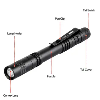 Led Flashlight Penlight Night Walking LED Torch Work Light AAA Linterna Torch Camping Torch Light Super Bright Light
Led Flashlight Penlight Night Walking LED Torch Work Light AAA Linterna Torch Camping Torch Light Super Bright Light