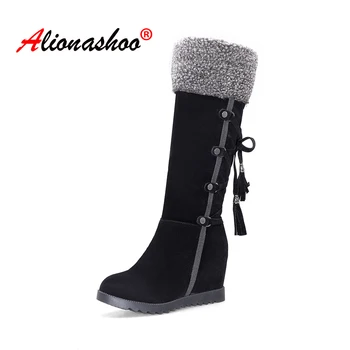 Women Wedge High Heels Autumn Knee High Boots Female Slip-on Platform Sexy Ladies Fashion Shoes Botas Mujer Plus Size 34-43
Women Wedge High Heels Autumn Knee High Boots Female Slip-on Platform Sexy Ladies Fashion Shoes Botas Mujer Plus Size 34-43