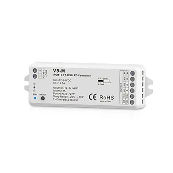 5 Channel RGB+CCT LED RF Controller 5CH 3A/CH PWM Constant Voltage 12-24VD JK051
5 Channel RGB+CCT LED RF Controller 5CH 3A/CH PWM Constant Voltage 12-24VD JK051