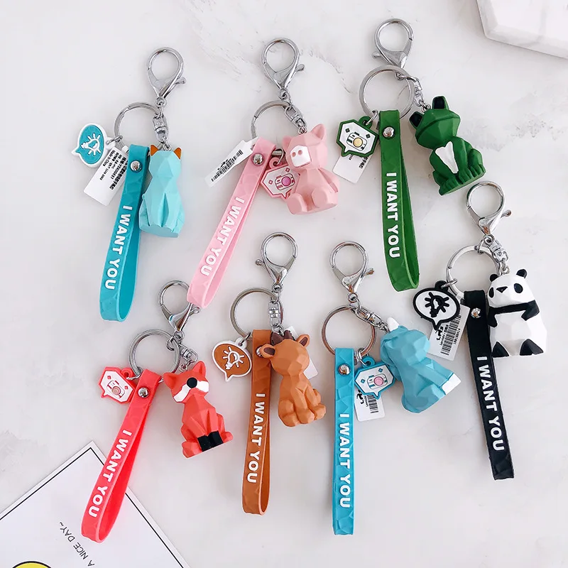2019 Cartoon Panda Geometric Key chain Small Dinosaur keychains Animal key Ring Creative Car Bag Phone Charm Key Ring For Women
2019 Cartoon Panda Geometric Key chain Small Dinosaur keychains Animal key Ring Creative Car Bag Phone Charm Key Ring For Women