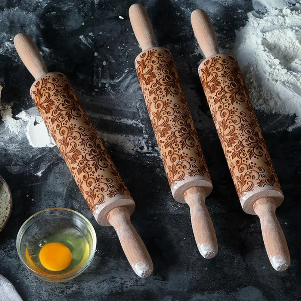 Christmas Snowflake Laser Embossing Rolling Pin Printed Cookie Dough Stick Fondant Tool Baking Noodle Cake Dough Engraved Roller
Christmas Snowflake Laser Embossing Rolling Pin Printed Cookie Dough Stick Fondant Tool Baking Noodle Cake Dough Engraved Roller