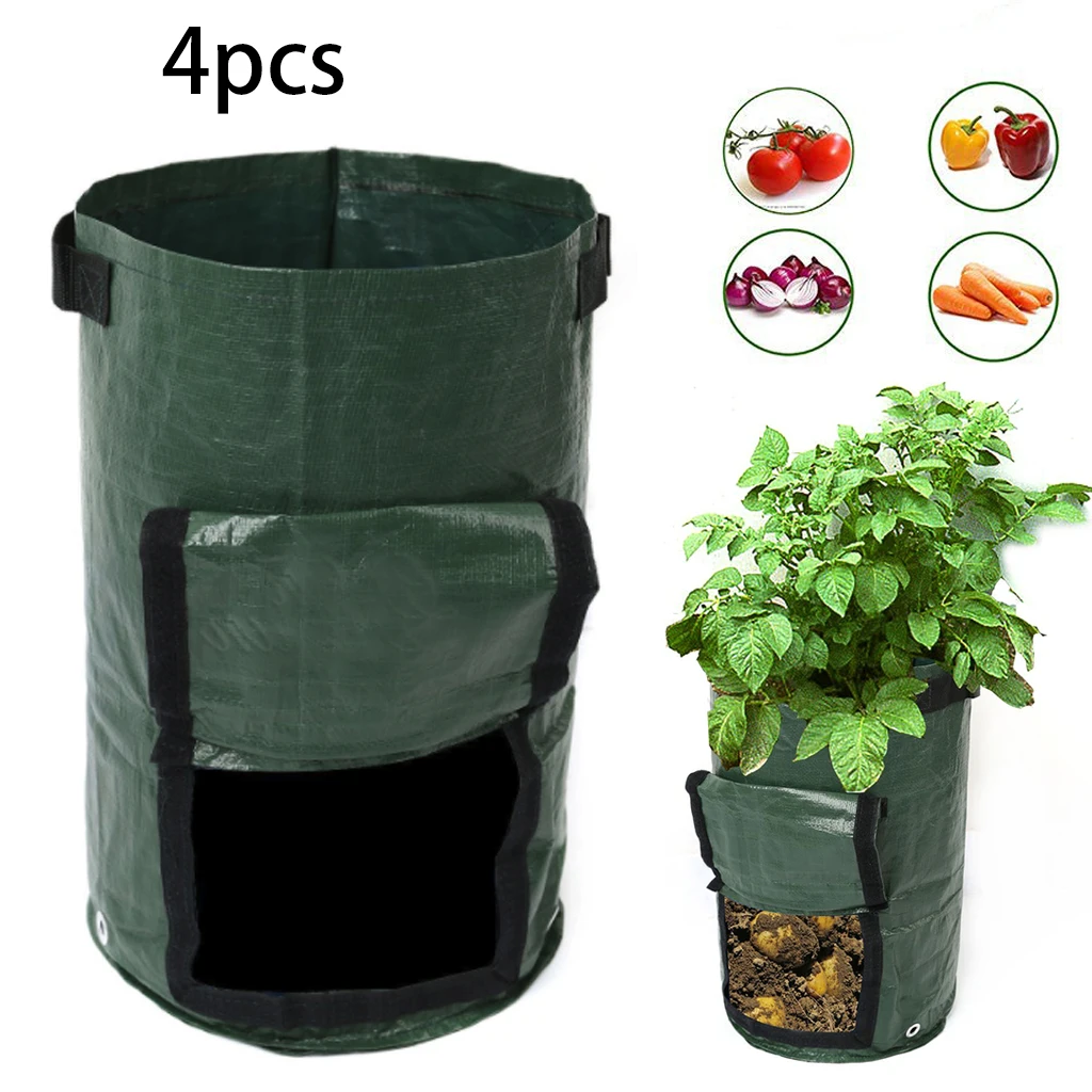 4Pcs Vegetable Plant Grow Bag DIY Potato Grow Planter PE Cloth Planting Container Bag Vegetable Gardening Jardineria Garden Pot
4Pcs Vegetable Plant Grow Bag DIY Potato Grow Planter PE Cloth Planting Container Bag Vegetable Gardening Jardineria Garden Pot