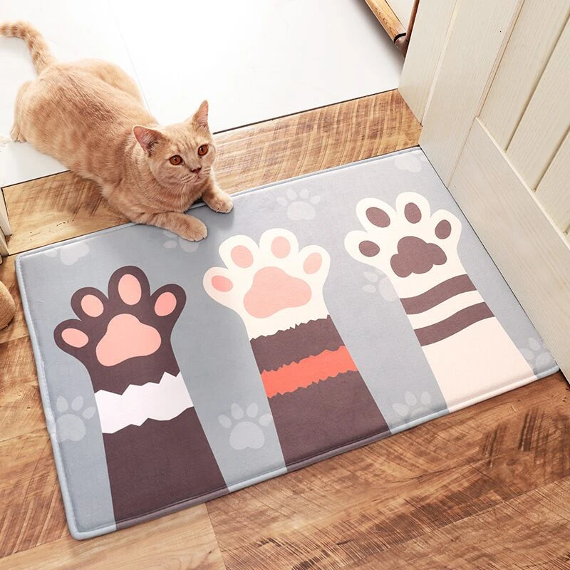 Flannel Cartoon Cat's Palm Door Land Pad Household Shower Room Doorway Foot Pad Strip Bedroom Non-slip Pad Floor Mat Tapete
Flannel Cartoon Cat's Palm Door Land Pad Household Shower Room Doorway Foot Pad Strip Bedroom Non-slip Pad Floor Mat Tapete