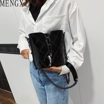 MENGXILU Leather Chain Shoulder Bag Diamond Lattice Pattern PU Rivet Bucket Girls Messenger Bag Crossbody Bags For Women 2020
MENGXILU Leather Chain Shoulder Bag Diamond Lattice Pattern PU Rivet Bucket Girls Messenger Bag Crossbody Bags For Women 2020