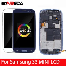 Ensemble écran tactile LCD Super AMOLED 100%, pour Samsung Galaxy S3 Mini I8190 I8190N I8195=