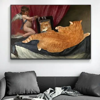Nordic Style Vintage Canvas Oil Painting Abstract Cute Cat Art Posters and Prints Wall Pictures for Kids Nursery Room Decoration
Nordic Style Vintage Canvas Oil Painting Abstract Cute Cat Art Posters and Prints Wall Pictures for Kids Nursery Room Decoration