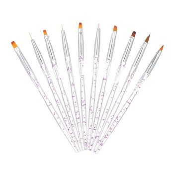 10pcs Acrylic Nail Brush Kit Nail Art Tips UV Gel Nail Builder Brush for Nail Art Design Painting Pen Set Nail Tool
10pcs Acrylic Nail Brush Kit Nail Art Tips UV Gel Nail Builder Brush for Nail Art Design Painting Pen Set Nail Tool