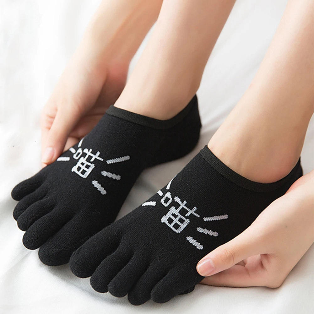 

Fashion Winter Autumn Women soft Cat Footprints Print Toe Socks Slippers Women Lady comfortable Socks Five Finger Socks Amazing