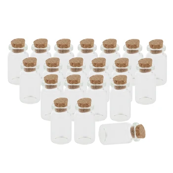 20PCS Mini Clear Glass Bottles Vials With Cork Stoppers Test Tubes 0.7x1.5"
20PCS Mini Clear Glass Bottles Vials With Cork Stoppers Test Tubes 0.7x1.5"
