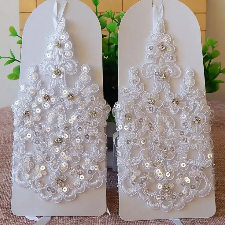 Перчатки женские кружевные белые без пальцев для невесты | Свадьбы и торжества