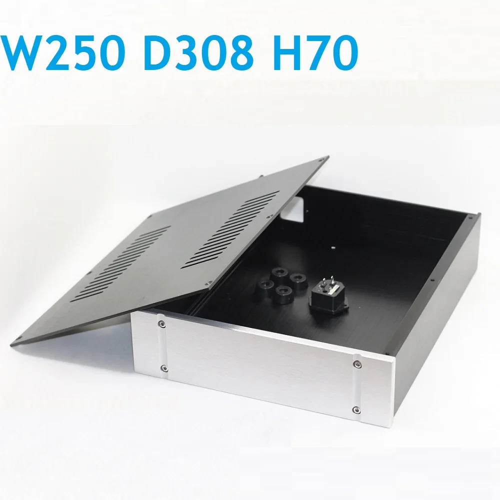 Decoder Amp Headphone Enclosure Box W250 D308 H70 DAC Amplifier Shell Aluminum Chassis Power Supply DIY Case Knob Up Vent Preamp
Decoder Amp Headphone Enclosure Box W250 D308 H70 DAC Amplifier Shell Aluminum Chassis Power Supply DIY Case Knob Up Vent Preamp