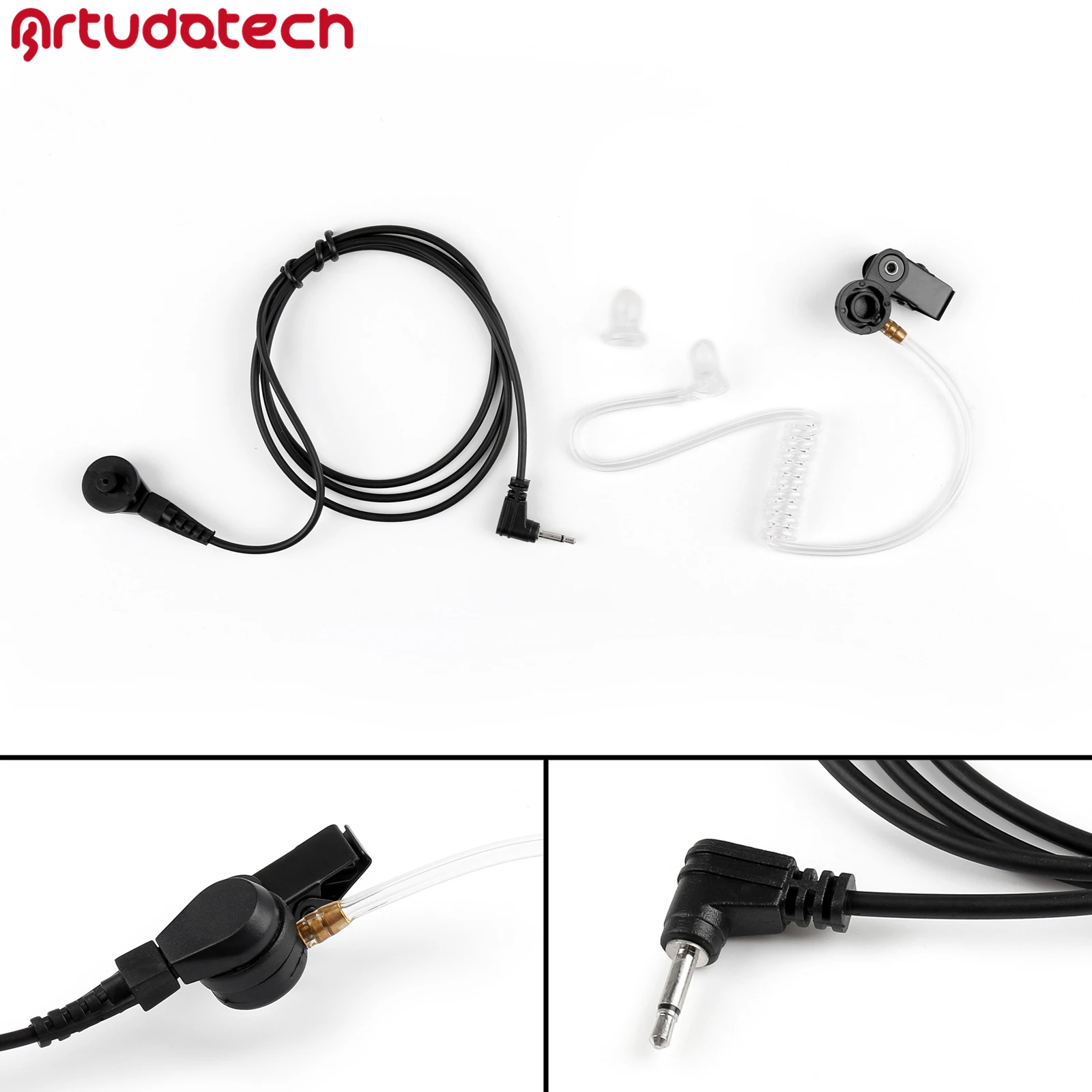 Artudatech 1Pcs 2.5mm Listen Only Covert Acoustic Tube Headset For Walkie Talkie 2.5 MIC Speaker | Мобильные телефоны и