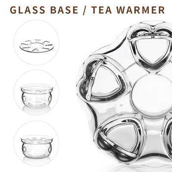 Heat-Resisting Teapot Warmer Base Clear Borosilicate Glass Round Insulation Tealight Portable Teapot Holder Tea Accessories 
Heat-Resisting Teapot Warmer Base Clear Borosilicate Glass Round Insulation Tealight Portable Teapot Holder Tea Accessories