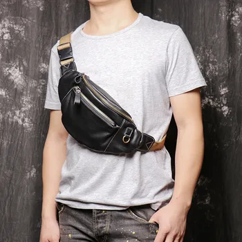 New Soft Black Leather Men's Chest Bag Multifunction Men Waist Bag Shoulder Crossbody Bags Fashion Casual Real Genuine Leather
New Soft Black Leather Men's Chest Bag Multifunction Men Waist Bag Shoulder Crossbody Bags Fashion Casual Real Genuine Leather